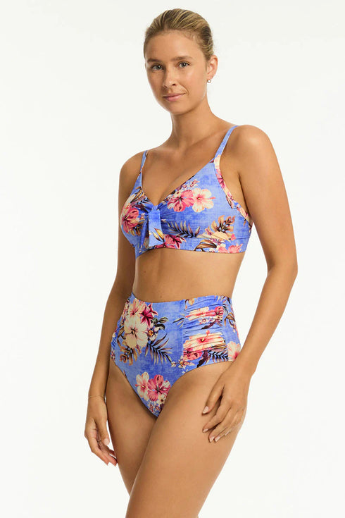Sea Level Blue Hawaii High Waist Bottom